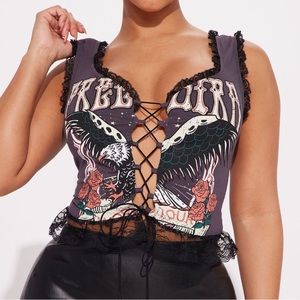 NWT Tie Front Cami Top